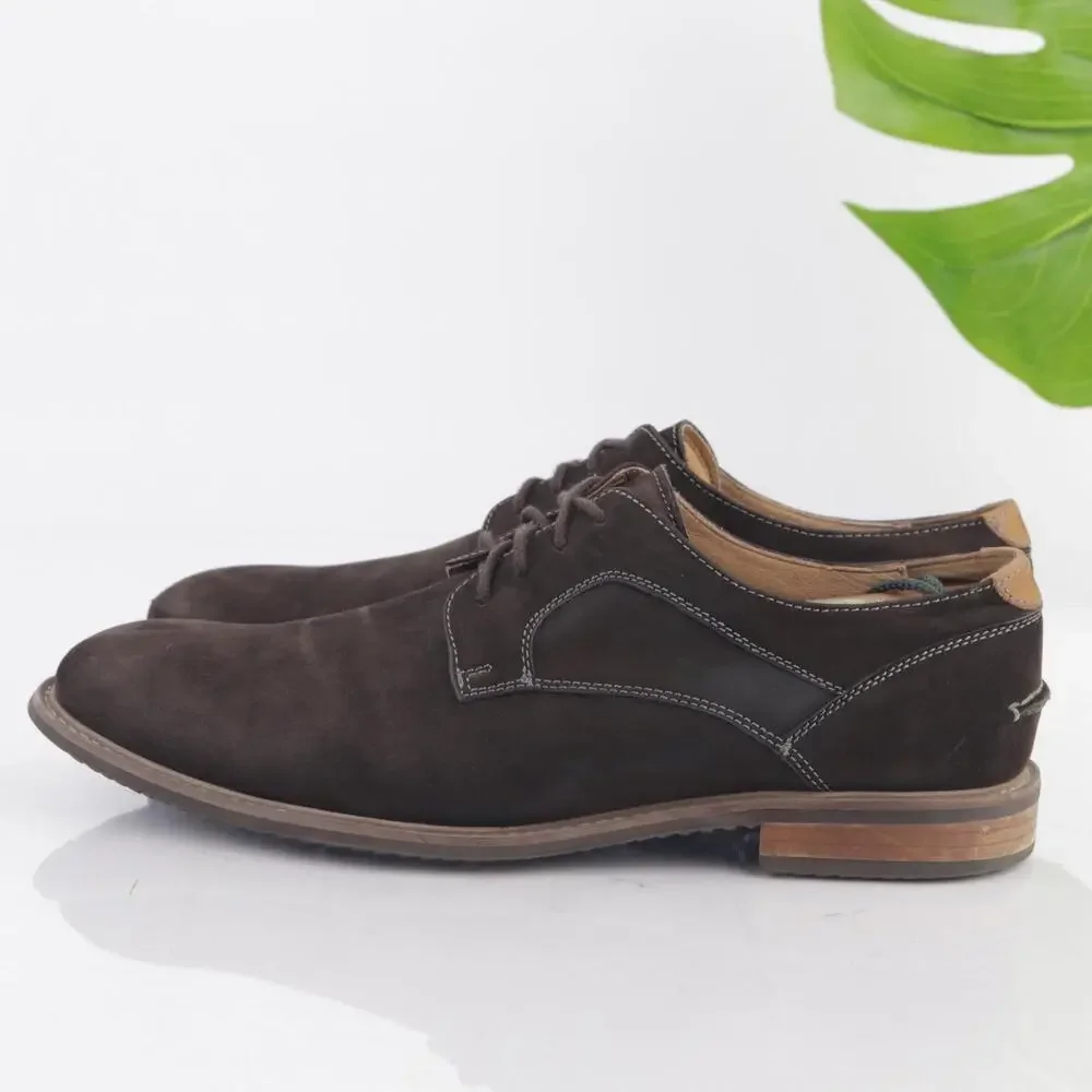 Florsheim Mens Doon Oxfords Size‎ 9.5 M Brown Suede Plain Toe Dress Shoe Comfort
